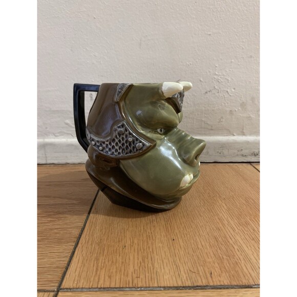 VTG 90’s APPLAUSE Gamorrean Guard Mug Extra Large Green Ceramic Mug Unique - Picture 3 of 10